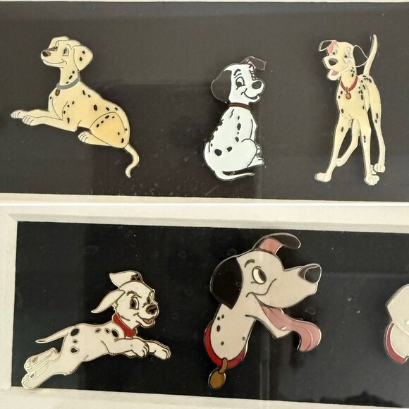 Framed Disney 101 Dalmatians Pin Collection Wall Art Over 40 Pins Display OOAK - Picture 6 of 15